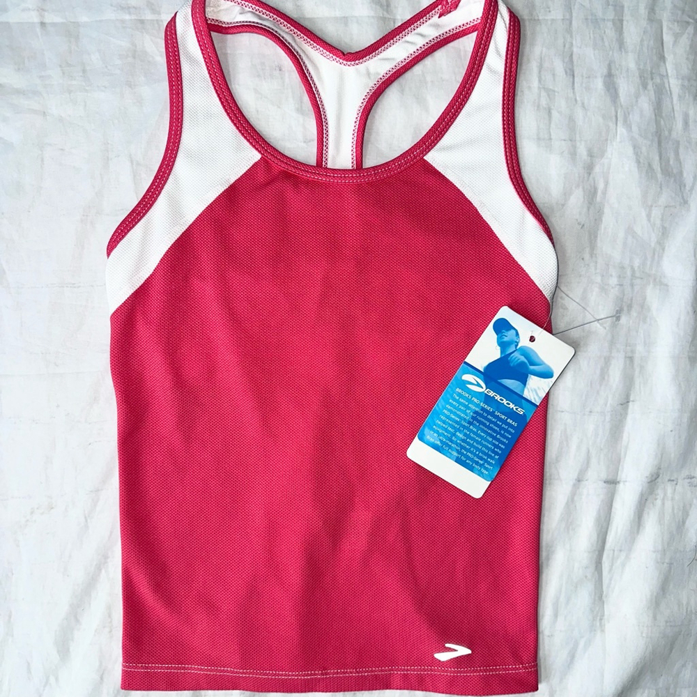 NWT Women’s Small Brooks Sports Powerpro Mesh Tank Color Sorbet